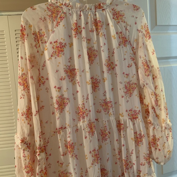 VINCE CAMUTO THREE TIER IVORY PINK GOLD DRESS, Size XXL NWT. - Picture 4 of 6